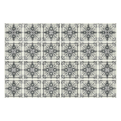 Autocolante pentru gresie Flori împletite într-o plasă