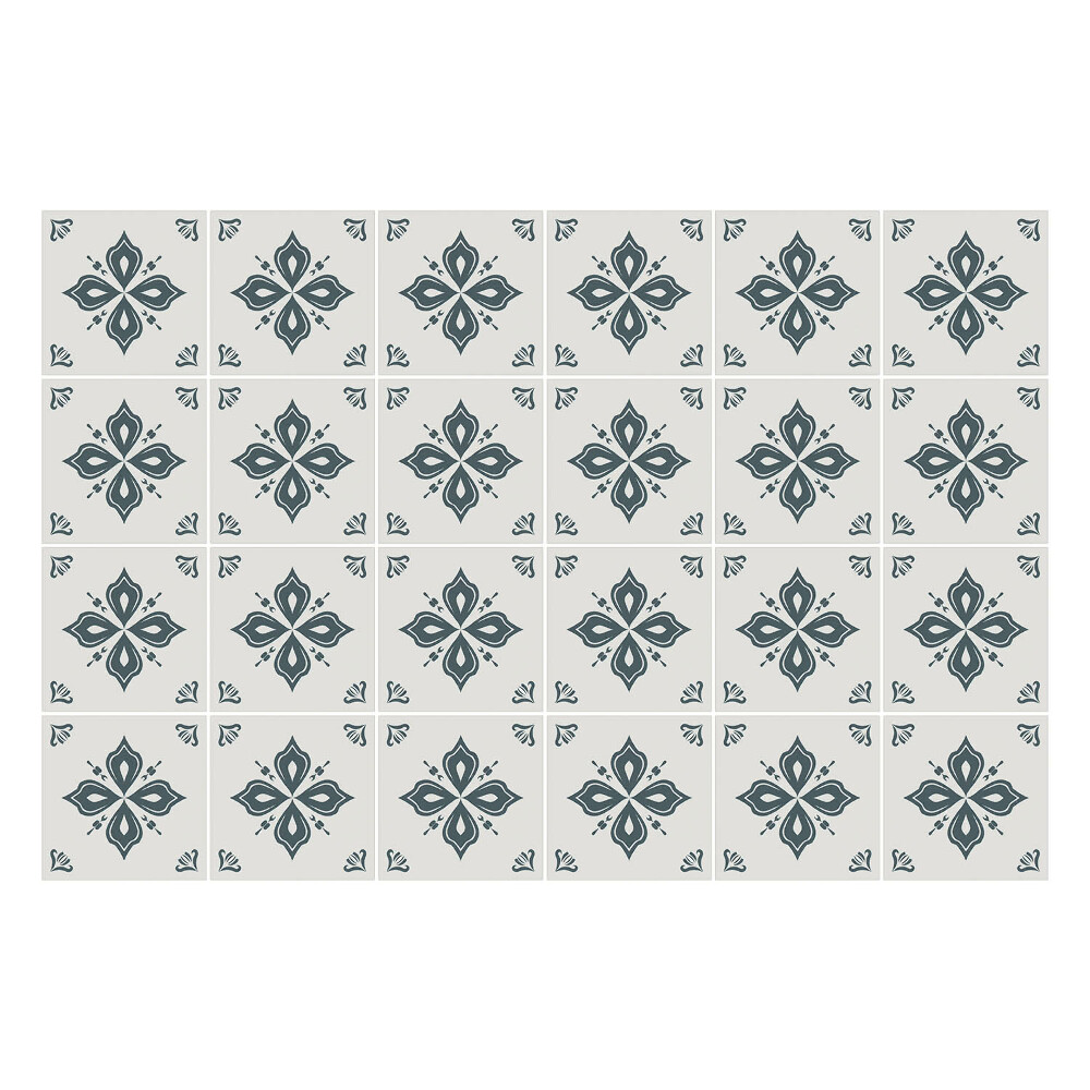 Autocolante gresie si faianta Ornamente florale într-o plasă