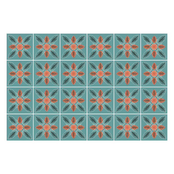 Autocolante gresie Motive florale