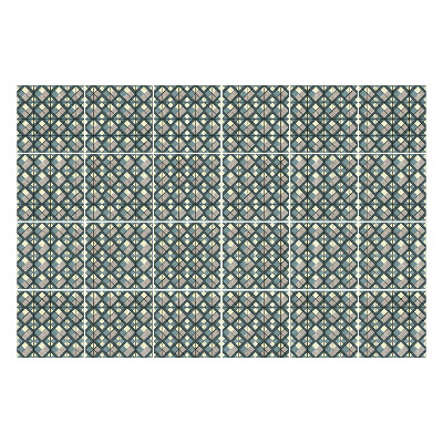 Autocolante gresie si faianta Romburi și frunze geometrice