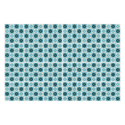 Autocolante pentru gresie Mozaic din flori mici