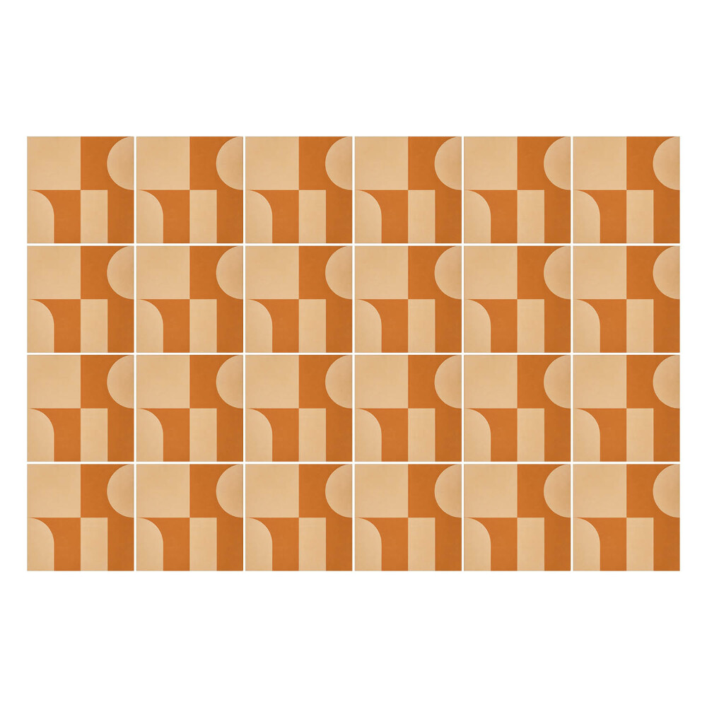 Autocolante pentru gresie Geometrie în armonie