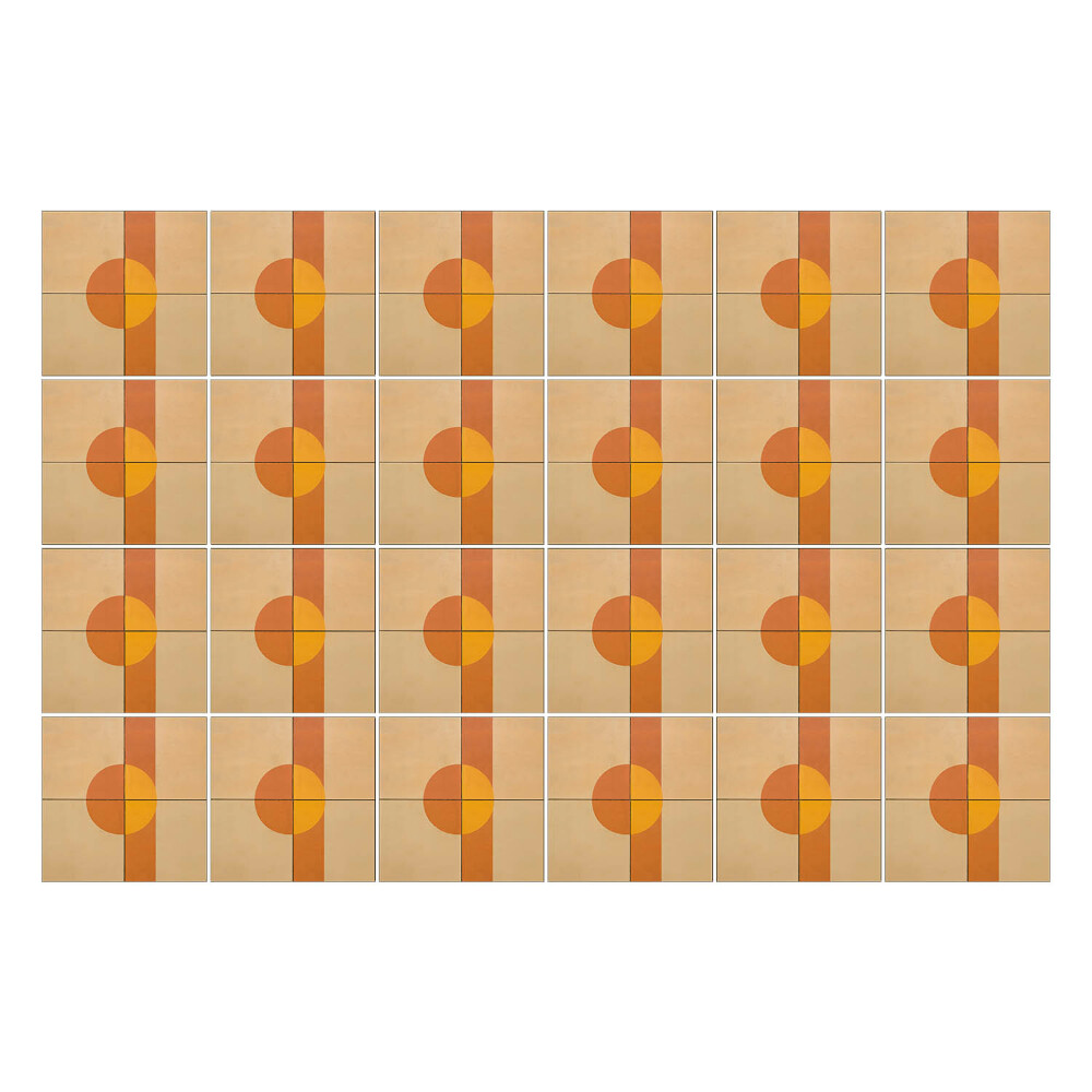 Autocolante pentru gresie Cercuri și dreptunghiuri geometrice