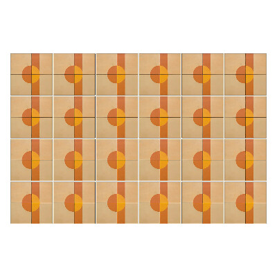 Autocolante pentru gresie Cercuri și dreptunghiuri geometrice