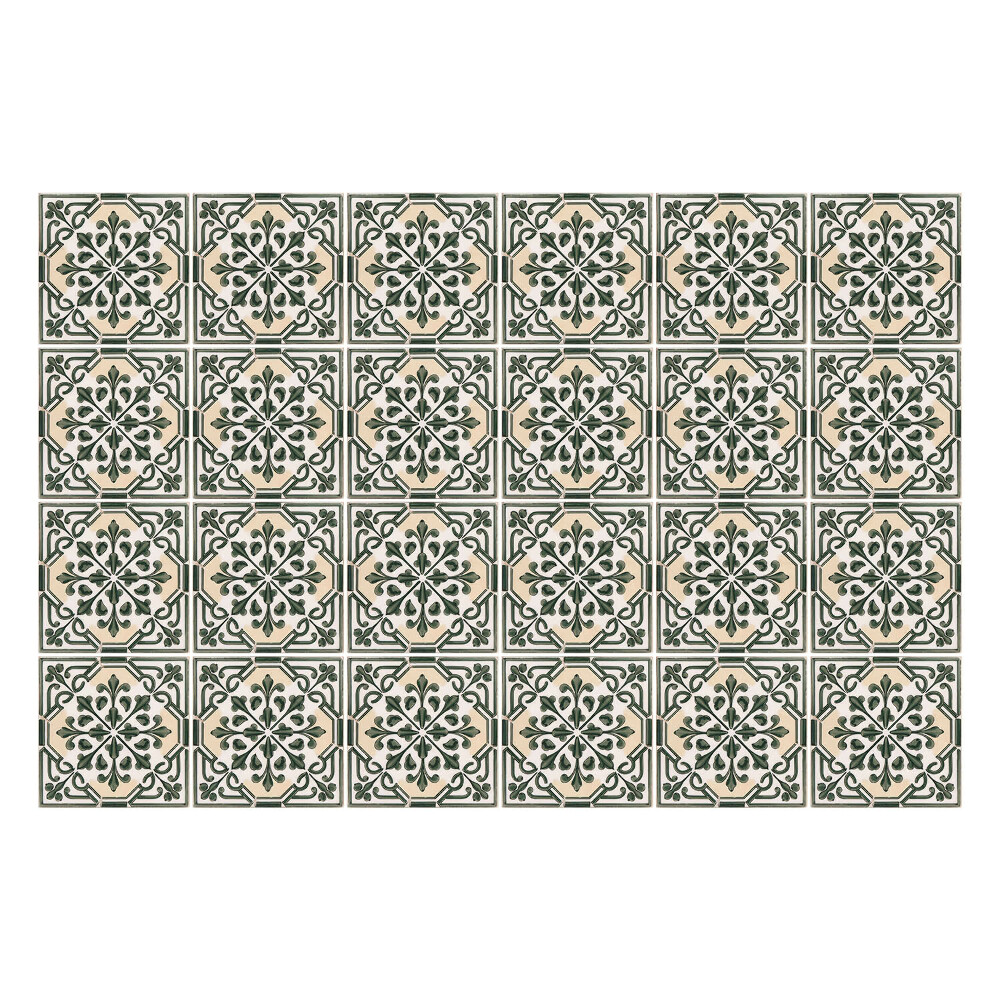 Autocolante gresie si faianta Placi florale