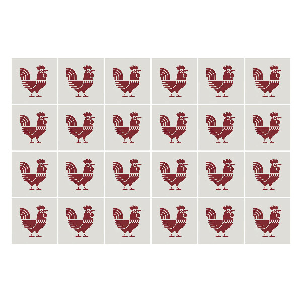 Autocolante pentru gresie Găinile folclorice