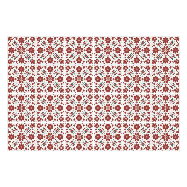 Autocolante gresie si faianta Folclor - flori și frunze