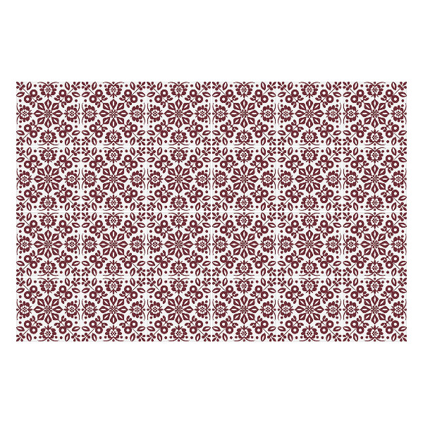 Autocolante pentru gresie Motiv folcloric cu frunze