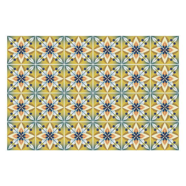 Autocolante gresie Motive vibrante în grilă