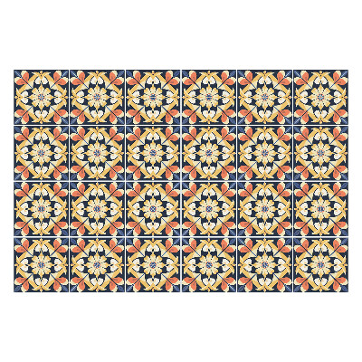 Autocolante gresie si faianta Motive florale într-o plasă