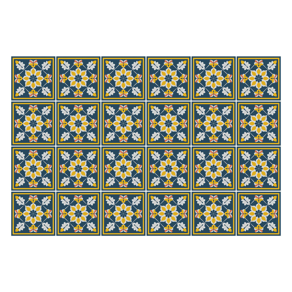 Autocolante pentru gresie Aranjamente florale in rame