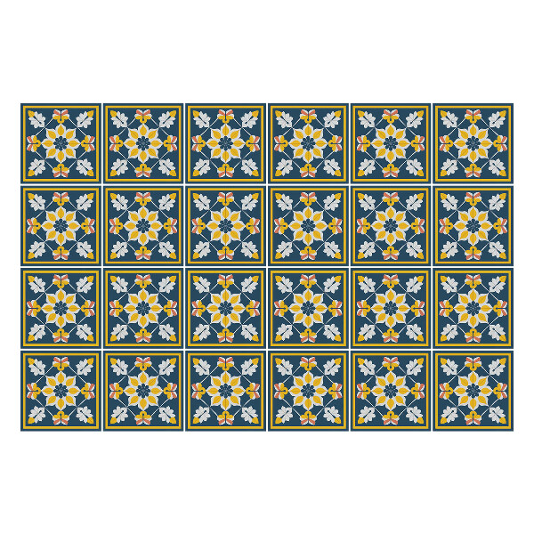 Autocolante pentru gresie Aranjamente florale in rame