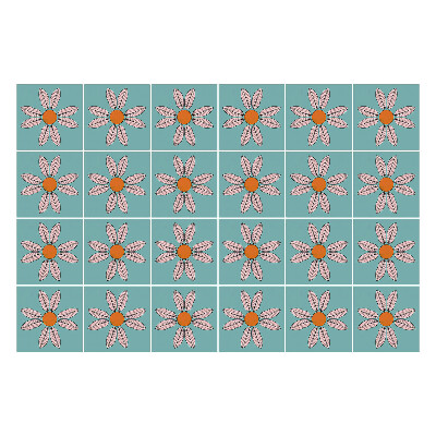 Autocolante gresie si faianta Motive florale în aranjament