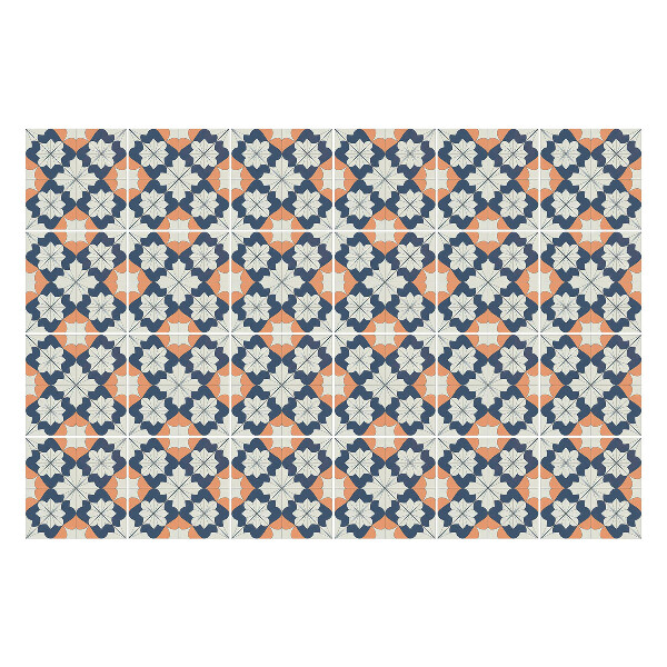 Autocolante pentru gresie Motive florale într-o plasă