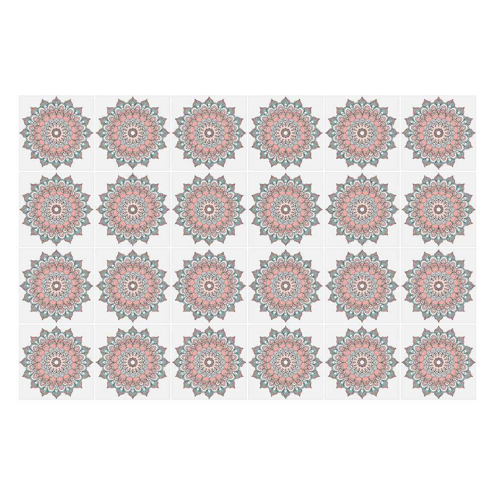 Autocolante pentru gresie Mandale luminoase decorate