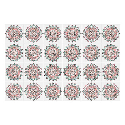 Autocolante pentru gresie Mandale luminoase decorate