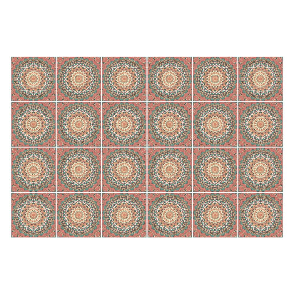 Autocolante gresie si faianta Mandale într-un aranjament regulat