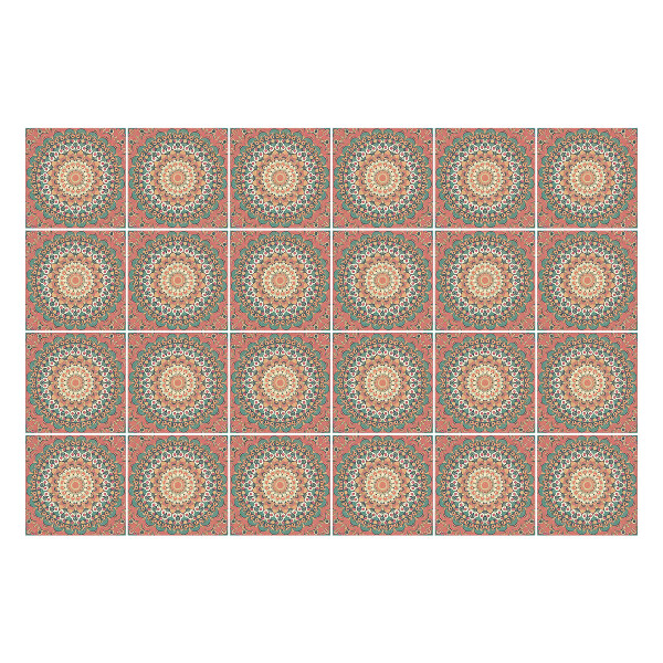 Autocolante gresie si faianta Mandale într-un aranjament regulat