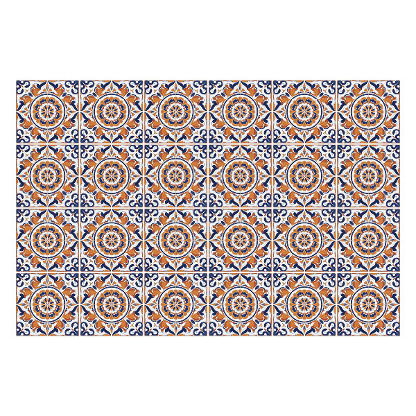 Autocolante pentru gresie Ornamente florale în aranjament