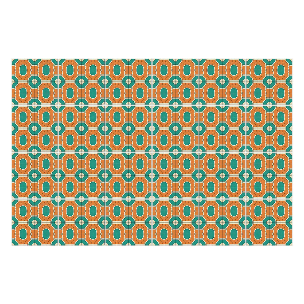 Autocolante pentru gresie Forme vintage ovale