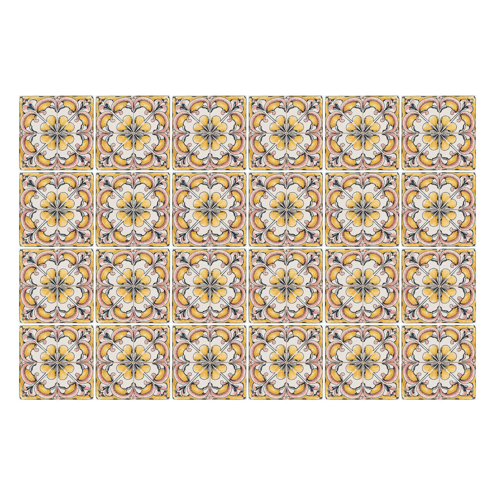 Autocolante gresie Ornamente florale într-o plasă