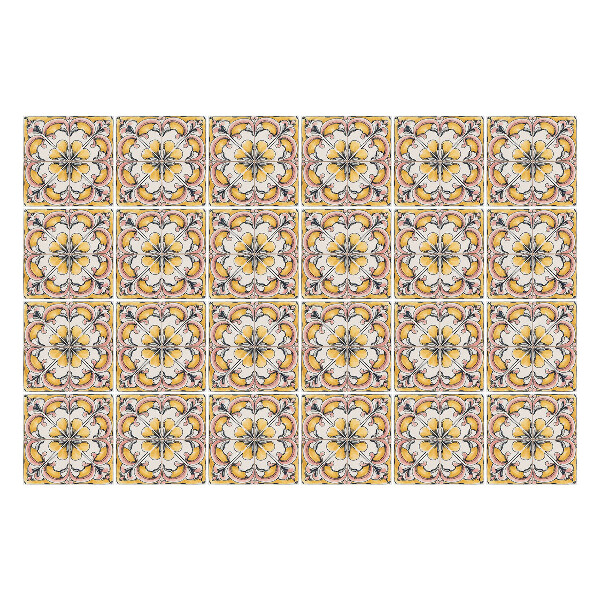 Autocolante gresie Ornamente florale într-o plasă