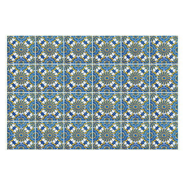 Autocolante gresie Flori bogat decorate