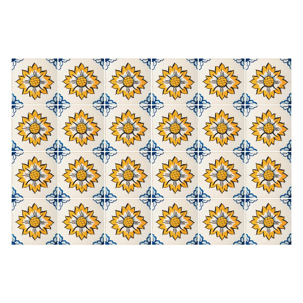 Autocolante pentru gresie Floarea soarelui retro