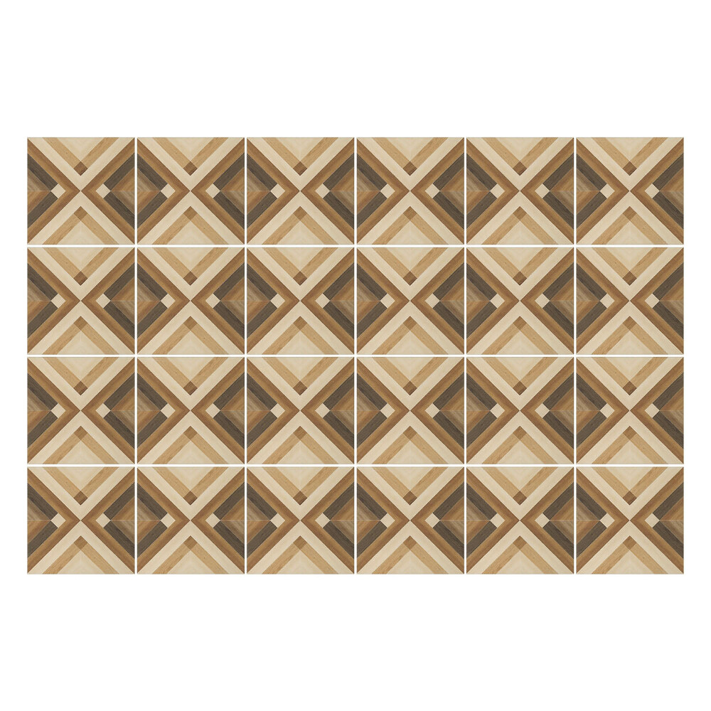 Autocolante gresie si faianta Romburi de lemn într-un aranjament