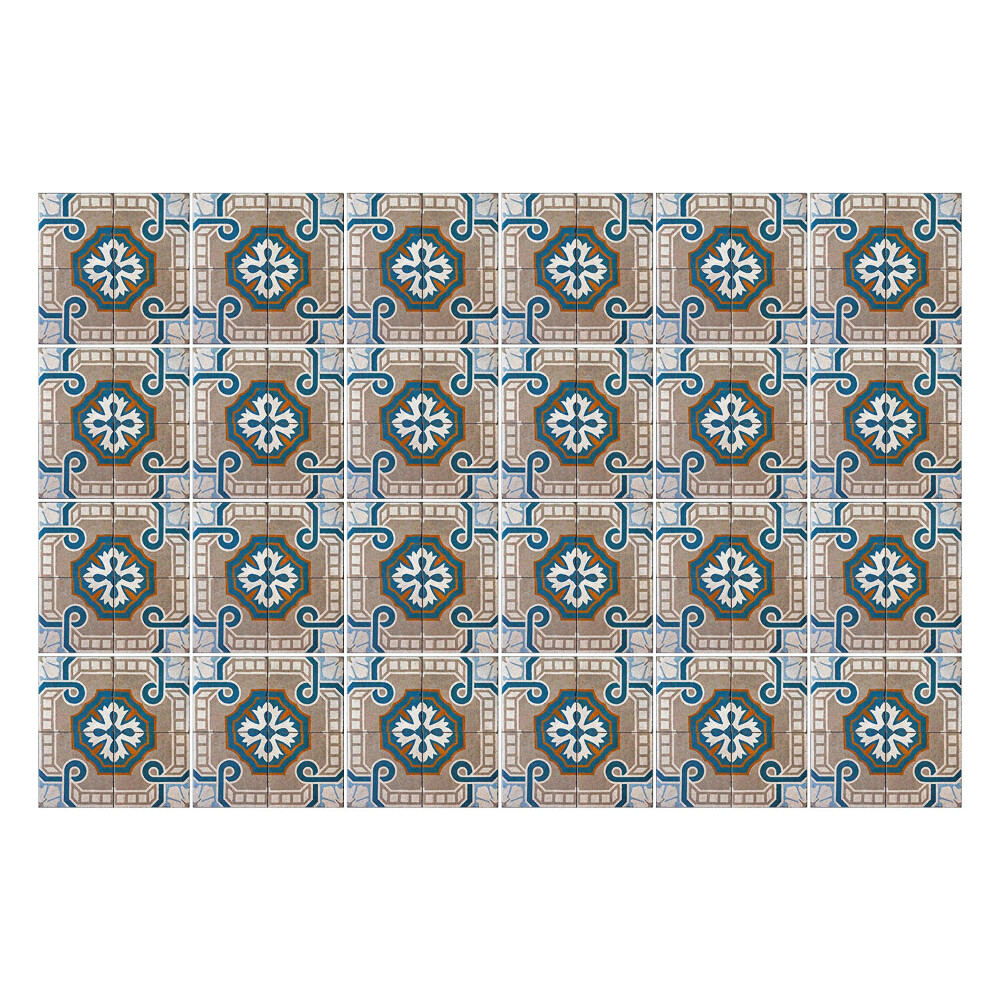 Autocolante pentru gresie Motive florale geometrice