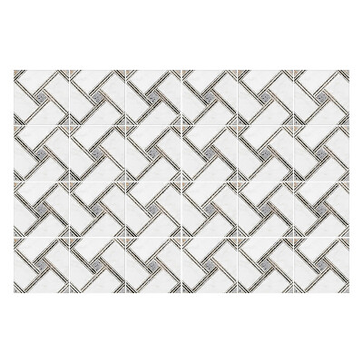 Autocolante gresie si faianta Țesătură de romburi într-o plasă