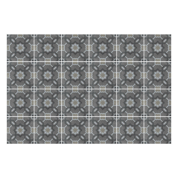 Autocolante pentru gresie Flori și stele geometrice