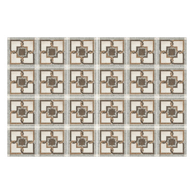 Autocolante pentru gresie Flori geometrice într-o plasă