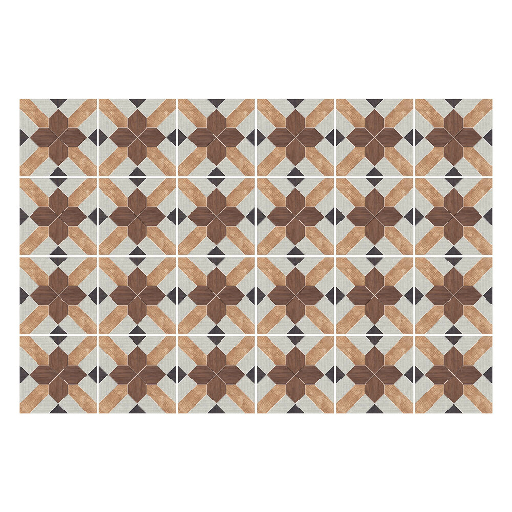 Autocolante pentru gresie Pătrate și cruci geometrice