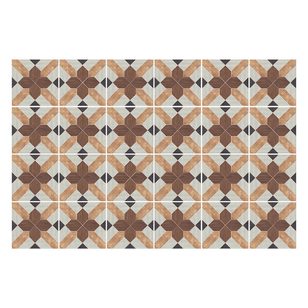 Autocolante pentru gresie Pătrate și cruci geometrice