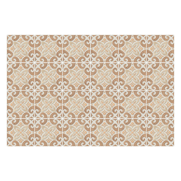 Autocolante gresie si faianta Ornamente florale cu valuri