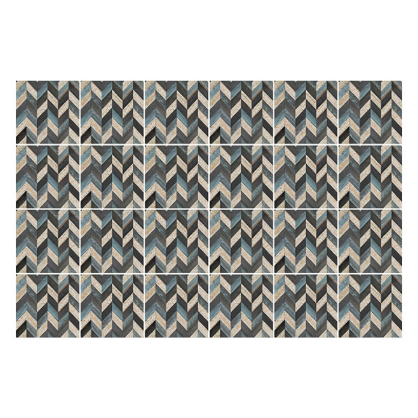 Autocolante pentru gresie Linii verticale în zig-zag