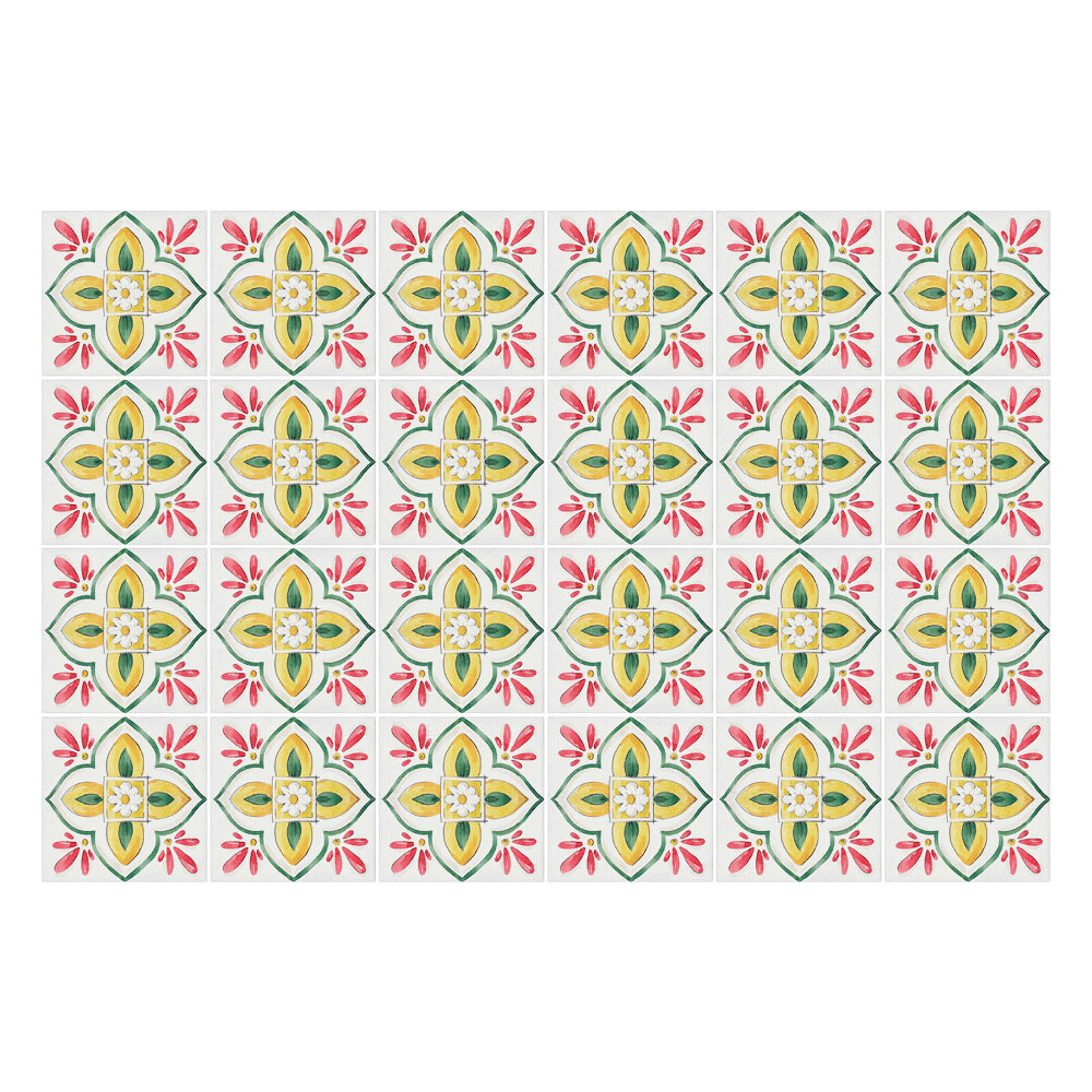 Autocolante gresie Ornamente florale în aranjament