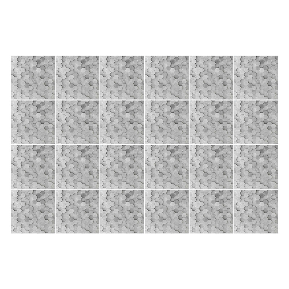 Autocolante pentru gresie Structuri hexagonale