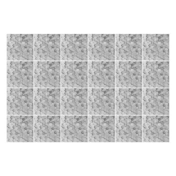 Autocolante pentru gresie Structuri hexagonale