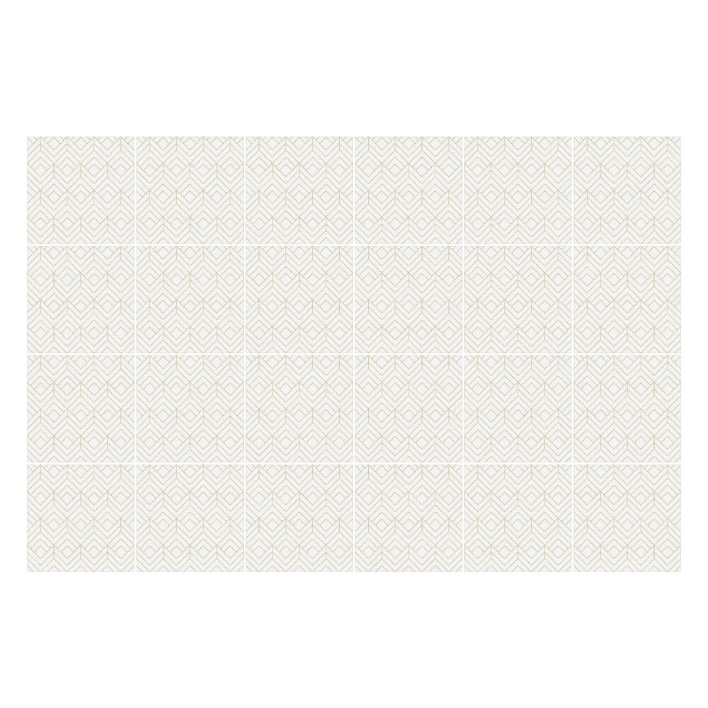 Autocolante pentru gresie Romburi delicate și forme ovale