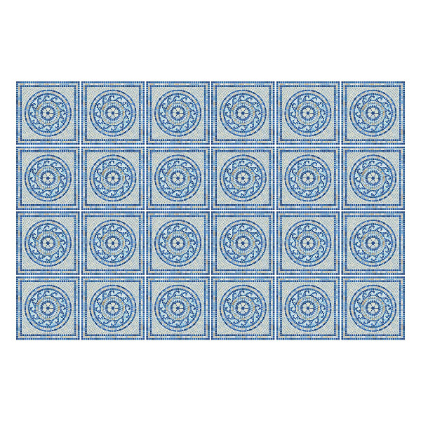 Autocolante gresie Cercuri geometrice într-o grilă