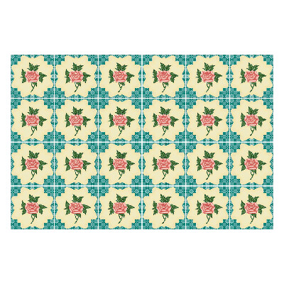 Autocolante gresie Flori retro vintage