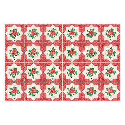 Autocolante gresie si faianta Motive florale de trandafiri