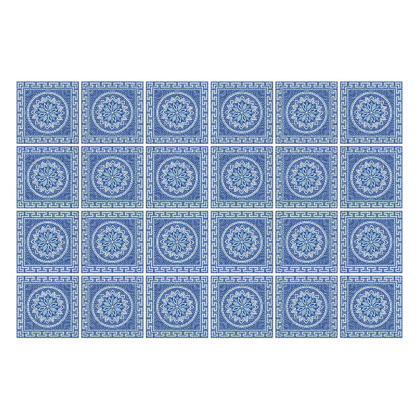 Autocolante gresie si faianta Motiv floral într-o plasă