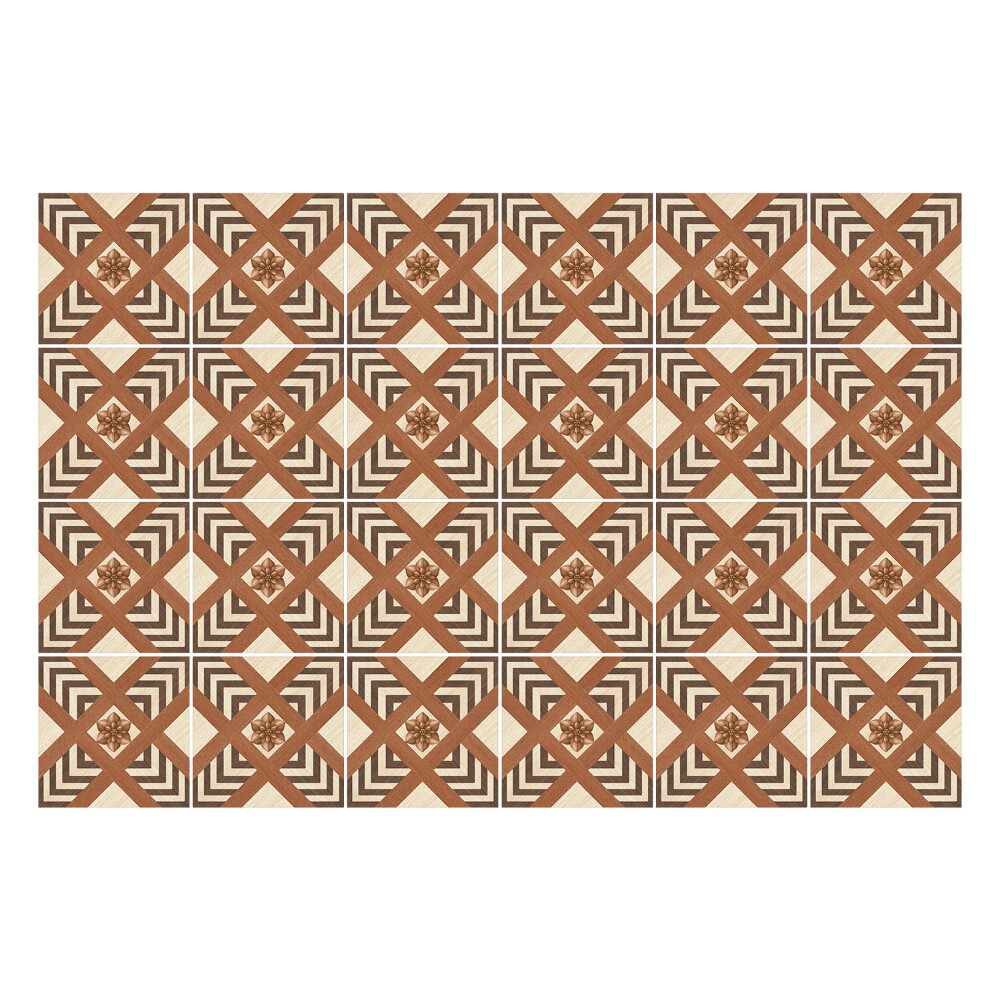 Autocolante pentru gresie Romburi geometrice cu rame