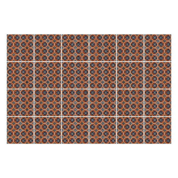 Autocolante gresie si faianta Romburi încrucișate cu detalii