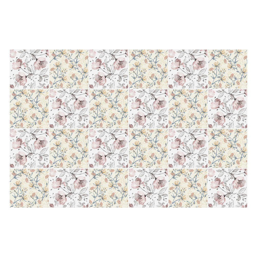 Autocolante gresie si faianta Motiv floral cu crenguțe