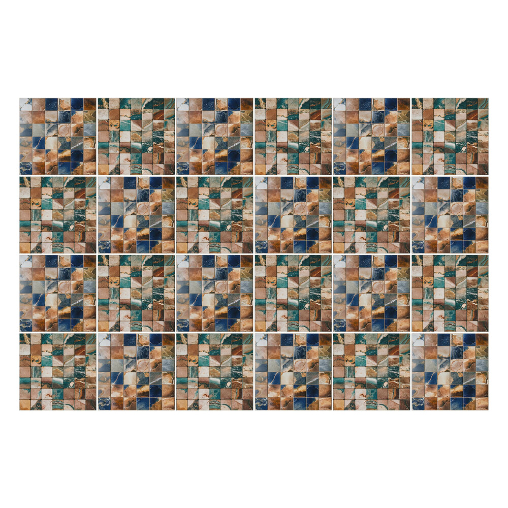 Autocolante pentru gresie Mozaic cu pătrate geometrice