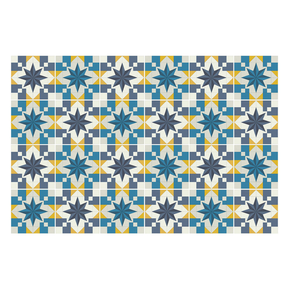 Autocolante pentru gresie Geometrie cu stele